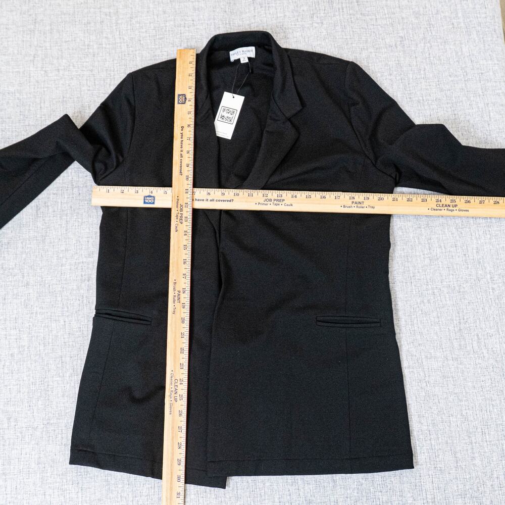 Ripley Rader Black Ponte Knit Oversized Blazer Jacket size 2(S) - Picture 7 of 11